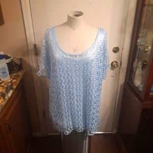 Lavish plus sheer lace top